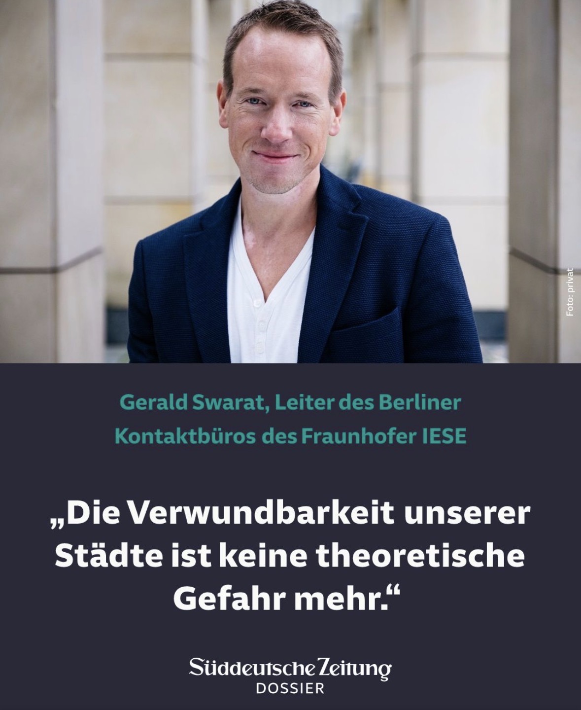 SZ-Artikel: Ausgeknipst: Was der Stromausfall in Berlin für Smart Cities bedeutet